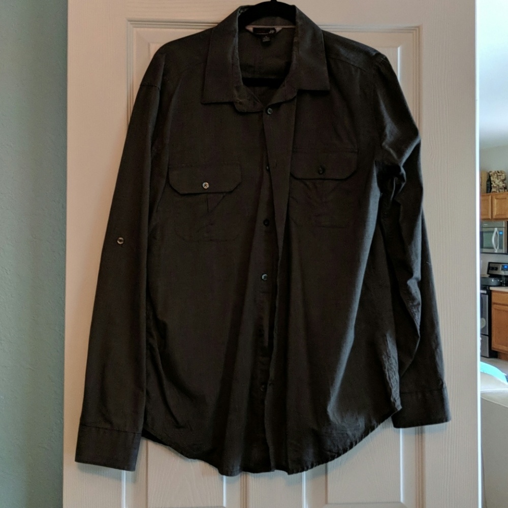 Charcoal button down shirt xl